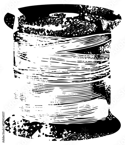 Thread Spool Illustrates Craftsmanship in Textile Design