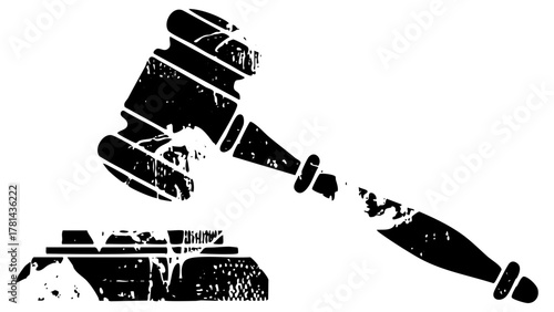 Gavel Falls Justice in Courtroom