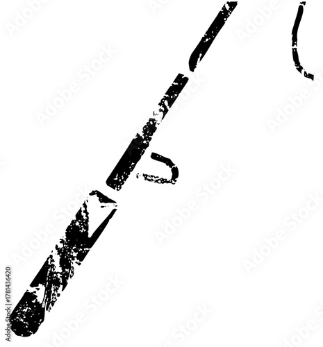 Fishing rod extends over water during recreation