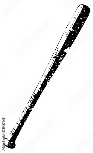 Baseball bat texture in a sports illustration