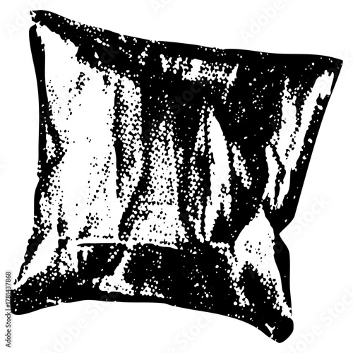 Pillow texture in a minimalist interior