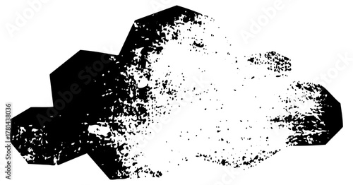 Abstract Shapes Fragment into Particles in a Digital Composition