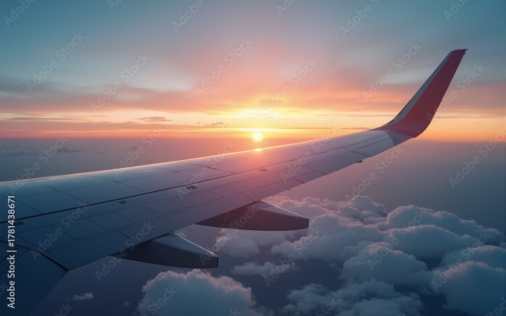 Naklejka premium airline travel background. High quality