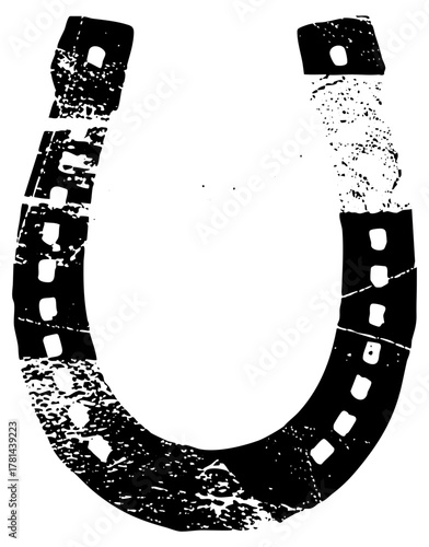 Horseshoe luck in a rustic setting