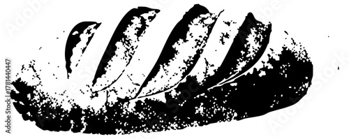 Bread loaf texture in a bakery