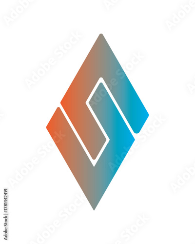 3d blue cube graphic design symbol