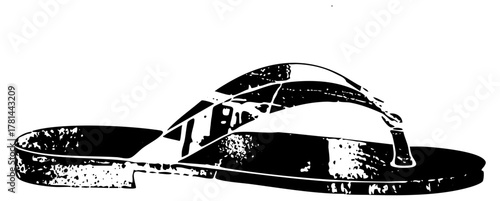 Flip-flop Illustrates Summer Relaxation on Beach