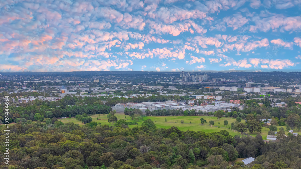 Obraz premium Wentworth Point a suburb in western Sydney newly built residential high rise apartments area on Parramatta River Sydney NSW Australia