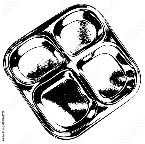 Lunch tray organization in a school cafeteria