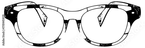 Eyeglasses display style in a vintage collection