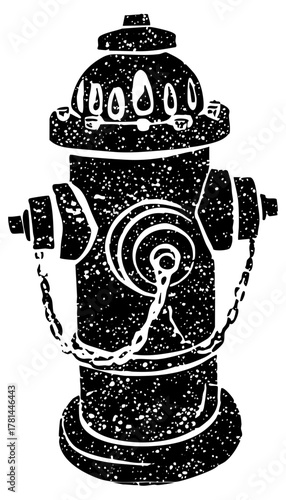 Fire hydrant stands guard in a city street