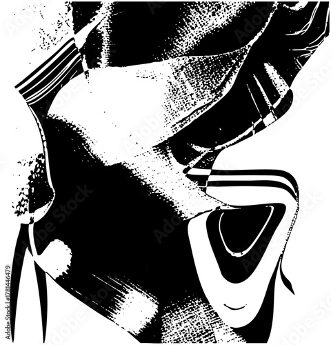 Diver explores underwater depths with snorkel mask