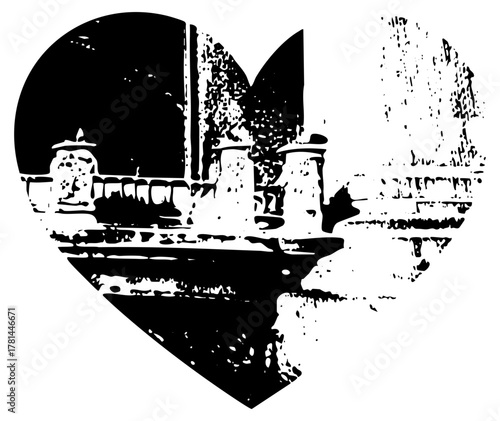 Heart Shape Reveals Cityscape in Texture