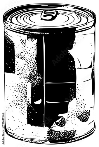 Canned food confinement in a still life