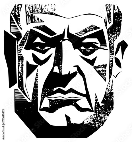 Man stares intensely with angularity for dramatic portraiture