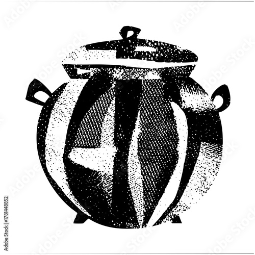 Cooking Pot Retro Style in Kitchen