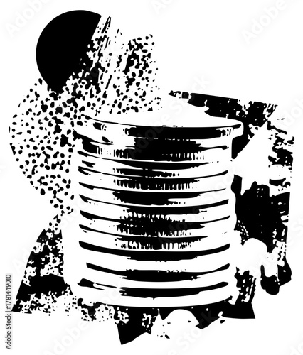 Vintage microphone broadcasts in a recording studio