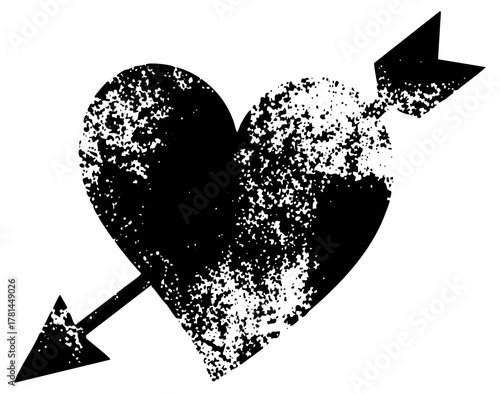 Heart pierced by arrow showcases romantic symbolism for Valentine’s Day