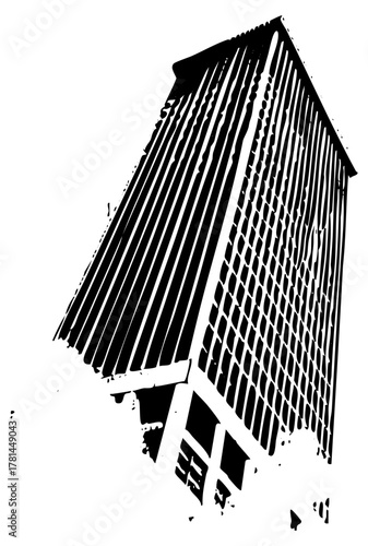 Skyscraper Tilts Dramatically in Urban Landscape