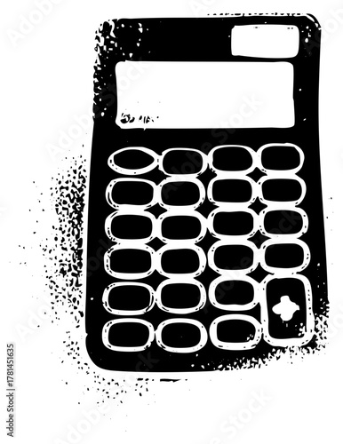 Calculator calculation in a modern office