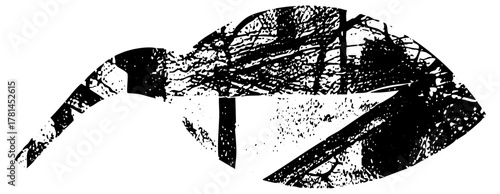 Lips embrace kiss in texture