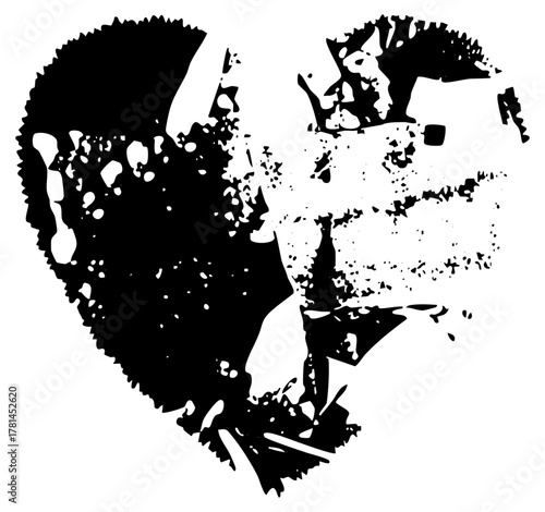 Portrait abstract expressionism in digital art