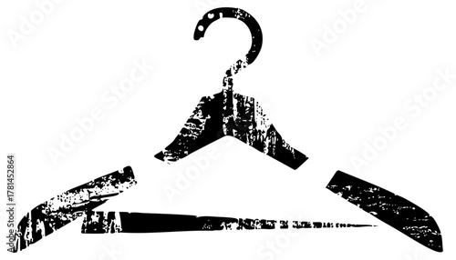 Clothes hanger texture in a minimalist wardrobe