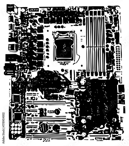 Circuit board illustrates technology in digital infrastructure
