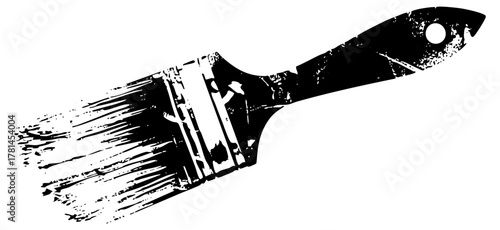 Paintbrush Strokes Illustrate Artistic Creation