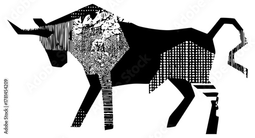 Bull stands boldly in