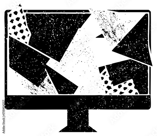 Broken monitor damage in a digital workspace