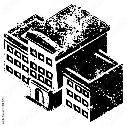 Building Illustrates Urbanity in a Cityscape