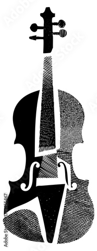 Violin Illustrates Musicality in Graphic Design
