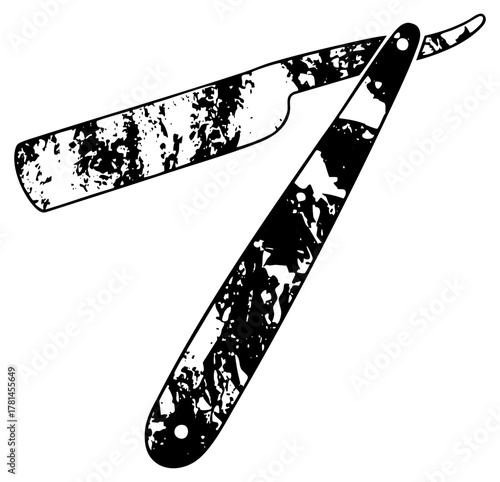 Straight Razor Distressed Texture in Product