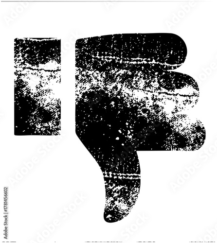 Thumbs Down Disapproves Rejection in critical feedback