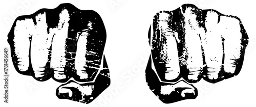Fists Clench Power in Confrontation
