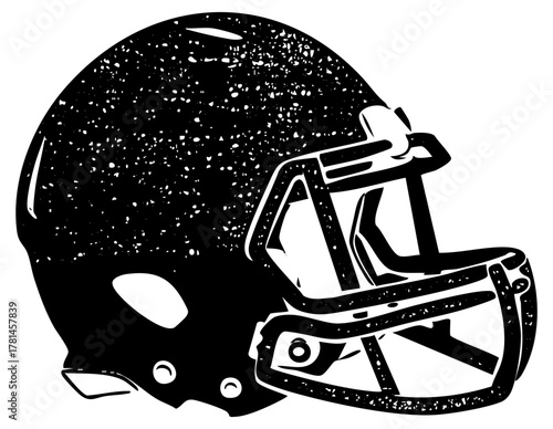 Football Helmet Illustrates Strength in Competitive Sports