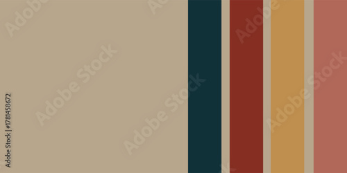 A minimalist abstract background featuring vertical stripes in a warm, retro color palette.