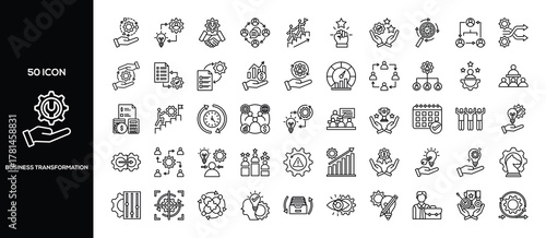 Business Transformation icon representing strategic organizational change and improvement