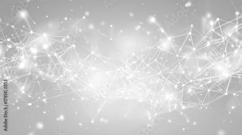 Abstract Network Graphic Design with Light Effects
