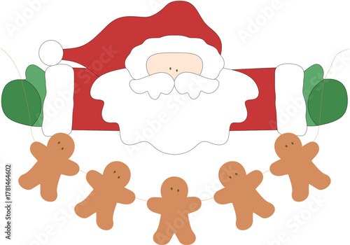Santa ,Santa Klaus, Santa Claus, Christmas,svg, paper cut, silhouette, Cricut, school, kids , Decoration, cut file , vector, pattern