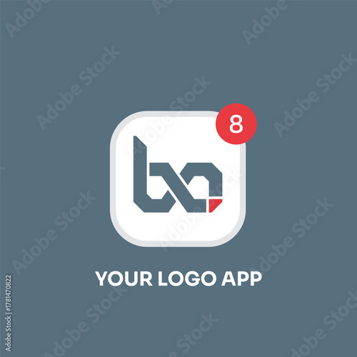 A modern infinity letter b logo on app, perfect for your business that prioritizes sustainability, solidarity and professionalism.