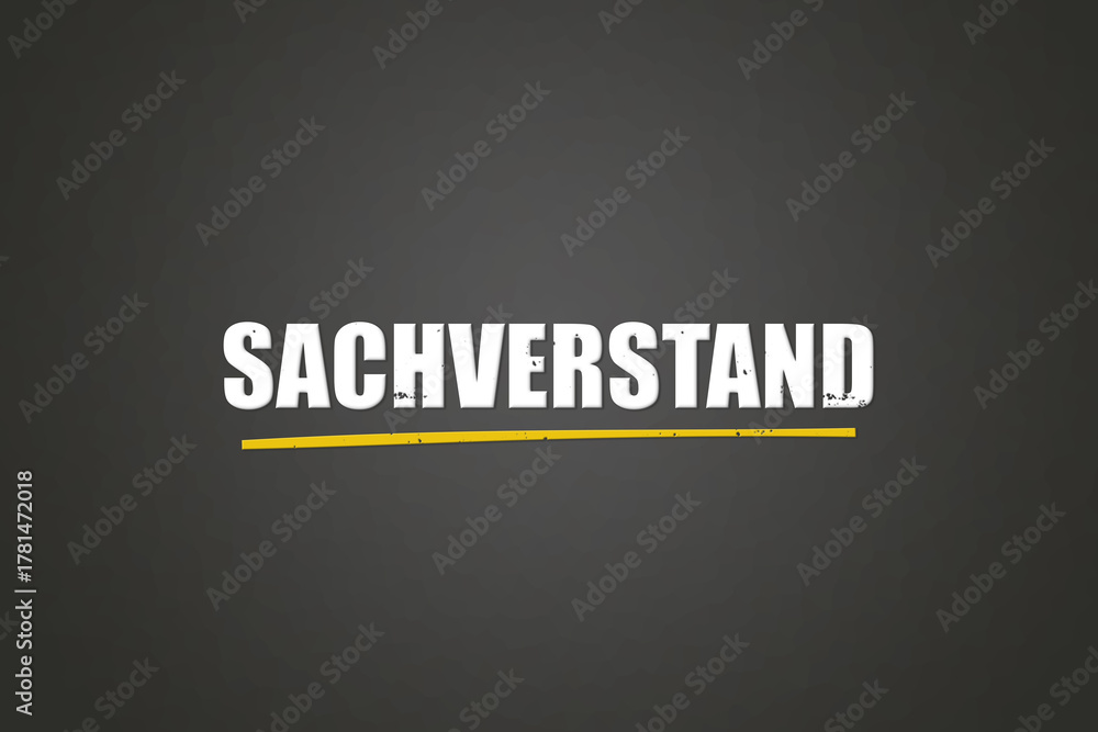 Obraz premium Sachverstand (expertise) - A blackboard with white text.