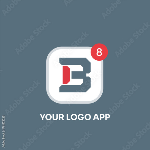 A modern letter b logo on app, perfect for your business that prioritizes sustainability, solidarity and professionalism.