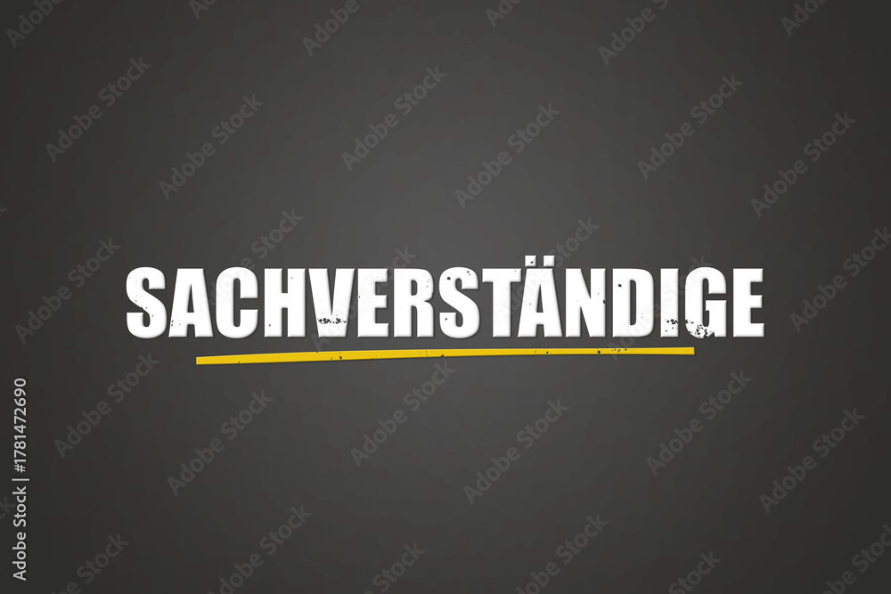 Obraz premium Sachverstaendige (expert) - A blackboard with white text.