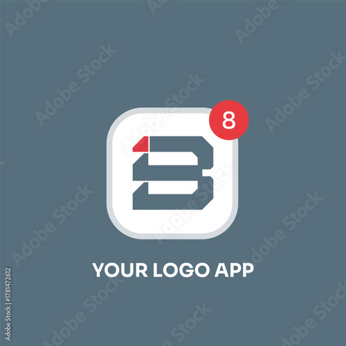 A modern letter b logo on app, perfect for your business that prioritizes sustainability, solidarity and professionalism.