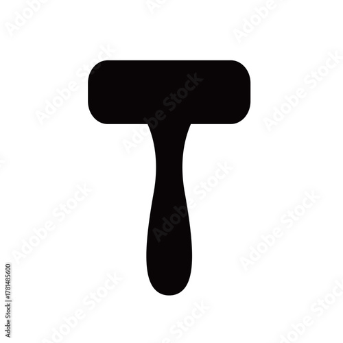 T字の安全剃刀のシルエット