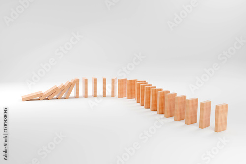 row of dominoes