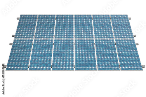 solar panels on white background