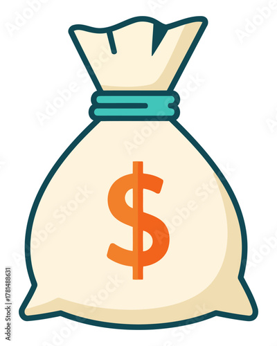 Money bag icon representing financial wealth and investment opportunities